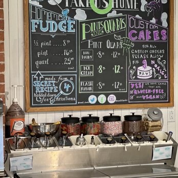 Sweet Claude's - a menu on a chalkboard - Ice Cream & Frozen Yogurt Near Me - Cheshire, Connecticut