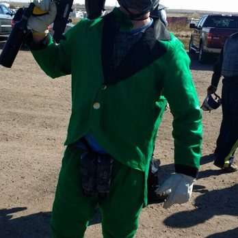 Blitz Paintball And Airsoft - Bachelor dressed as a leprechaun for bachelor party paint ball. - Paintball Near Me - Dacono, Colorado