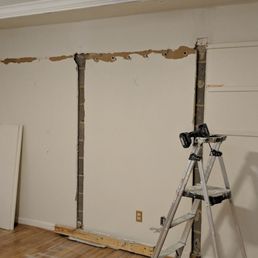 Project in progress -- clearing out and refinishing closet