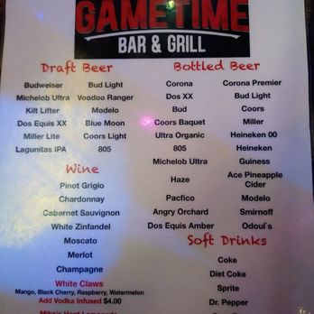 GameTime Bar and Grill - Menu #2 June 2022 - Sports Bars Near Me - Peoria, Arizona GameTime Bar and Grill - Menu #2 June 2022 - Sports Bars Near Me - Peoria, Arizona