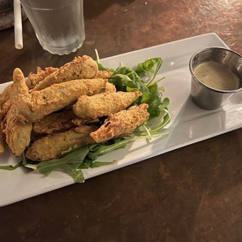 Barley Republic Public House - Country Fried Okra -- Whole pods of pickled okra, breaded in our chicken fry served with Barley sauce. - Irish Near Me - St. Augustine, Florida Barley Republic Public House - Country Fried Okra -- Whole pods of pickled okra, breaded in our chicken fry served with Barley sauce. - Irish Near Me - St. Augustine, Florida