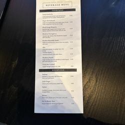 HomeGrown - Beverage Menu