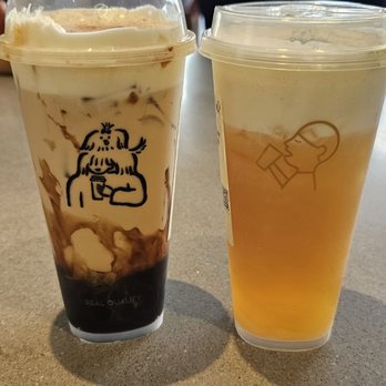 Hey Tea - Supreme Brown Sugar Bobo Milk Tea $8 and Cloud Jasmine Tea $5.50 - Bubble Tea Near Me - Irvine, California