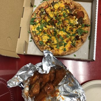 Cafe Bambino's - Hot Buffalo Wings (6 Pcs) + Small Mexican Pizza - Chicken Wings Near Me - Pasadena, California