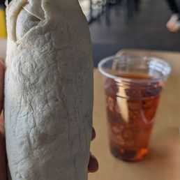 Freebird Steak Burrito, Vitamin Water drink Freebird Steak Burrito, Vitamin Water drink