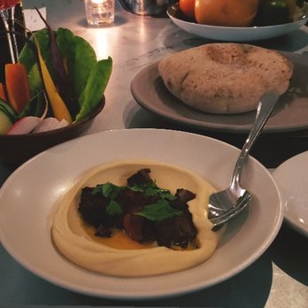 Galit - Brisket hummus with side of bread and crudités - Mediterranean Near Me - Chicago, Illinois