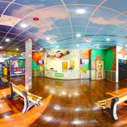Gorgeous Rodeo Dental Lobby with games, cinema and play zone.