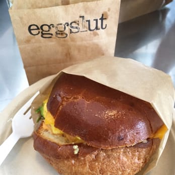Eggslut - Fairfax Sandwich $7 + avocado $1.5 more my total w/ tax $9.27 charged it, gotta show ID! It was in the bag so eggs moved. - Breakfast & Brunch Near Me - Los Angeles, California Eggslut - Fairfax Sandwich $7 + avocado $1.5 more my total w/ tax $9.27 charged it, gotta show ID! It was in the bag so eggs moved. - Breakfast & Brunch Near Me - Los Angeles, California