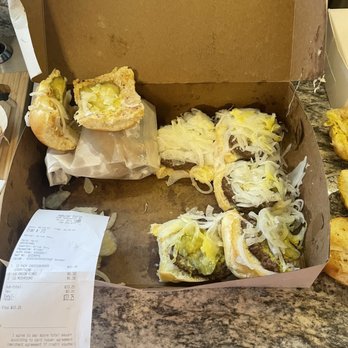 Hamburger Station - a box of hamburgers and a receipt - Burgers Near Me - Akron, Ohio