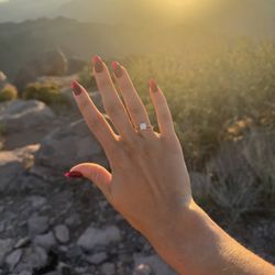 Alchemy Handcrafted Jewelry & Gifts - 14K white gold 1 1/2 carat Princess cut diamond engagement ring set in a simple, yet elegant 14K white gold 4 prong setting!