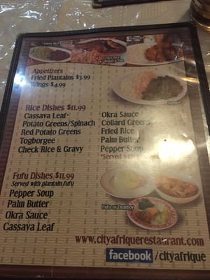 Menu photo 2 City Afrique Minneapolis, MN Menu photo 2 City Afrique Minneapolis, MN