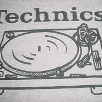 We Are Party Pushers - a turntable with the words technics on it - Nightlife Near Me