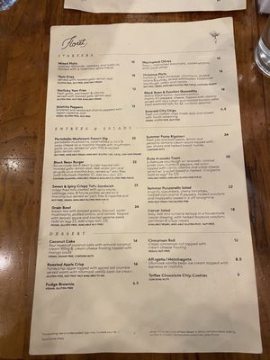 Menu photo 1 Floret Seattle, WA