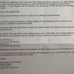 USPS Post Office - USPS denial.