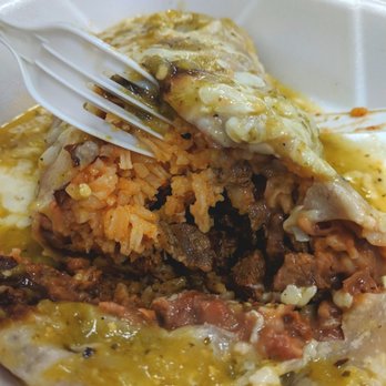 El Trigo - Wet carne asada burrito with green sauce - Mexican Near Me - Riverside, California