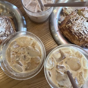 Little While - Iced salted maple lattes and a chocolate milk. The chocolate almond croissants are perfect. - Coffee & Tea Near Me - San Diego, California Little While - Iced salted maple lattes and a chocolate milk. The chocolate almond croissants are perfect. - Coffee & Tea Near Me - San Diego, California