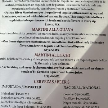 La Cappella - Drink menu - Italian Near Me - Puerto Vallarta, JAL