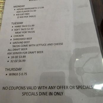 Mi Jalisco - Weekday Specials Menu - Mexican Near Me - Keene, New Hampshire Mi Jalisco - Weekday Specials Menu - Mexican Near Me - Keene, New Hampshire