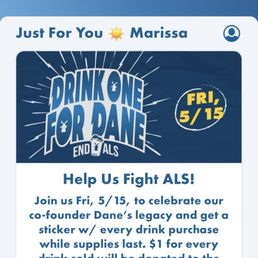 Drink One for Dane Fight ALS ! Drink One for Dane Fight ALS !