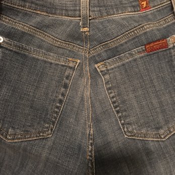 The Tailors - Here, you can see the pockets are tilted, uneven, and less than 1 inch apart. - Sewing & Alterations Near Me - Grand Rapids, Michigan The Tailors - Here, you can see the pockets are tilted, uneven, and less than 1 inch apart. - Sewing & Alterations Near Me - Grand Rapids, Michigan