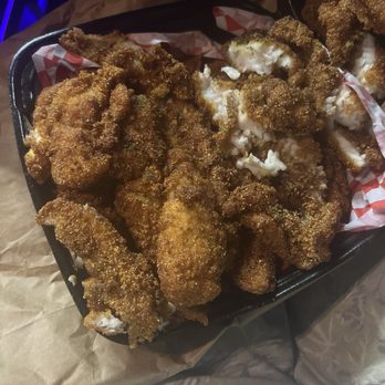 Ronnies Catfish Daquiri to Go - Supposed to be a 10 piece filet fried extra crispy but breaks apart when trying to pick it up. - Seafood Near Me - Plano, Texas Ronnies Catfish Daquiri to Go - Supposed to be a 10 piece filet fried extra crispy but breaks apart when trying to pick it up. - Seafood Near Me - Plano, Texas