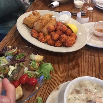 Lake Inn - Fish n' Chips with sweet potato tots - Pizza Near Me - Lapeer, Michigan Lake Inn - Fish n' Chips with sweet potato tots - Pizza Near Me - Lapeer, Michigan