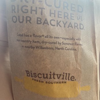 Biscuitville - a brown bag of biscuitville biscuits - Breakfast & Brunch Near Me - Kings Mountain, North Carolina