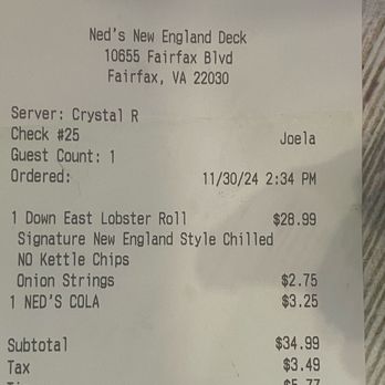 Ned's New England Deck - Seafood Near Me - Fairfax, Virginia