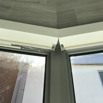 Cutting Edge Drapery - Cutting Edge's "custom" solution for my windows. Exposed wiring and ill-fitting mounting - Shades & Blinds Near Me - San Francisco, California Cutting Edge Drapery - Cutting Edge's "custom" solution for my windows. Exposed wiring and ill-fitting mounting - Shades & Blinds Near Me - San Francisco, California