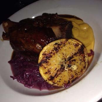 Viale - Braised pork shank. Sweet potato purée, red cabbage and burnt orange. - Italian Near Me - Cambridge, Massachusetts Viale - Braised pork shank. Sweet potato purée, red cabbage and burnt orange. - Italian Near Me - Cambridge, Massachusetts