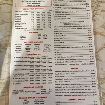 The Pizza Mill & Sub Factory - Current menu 6/27/19 - Pizza Near Me - Hobbs, New Mexico The Pizza Mill & Sub Factory - Current menu 6/27/19 - Pizza Near Me - Hobbs, New Mexico