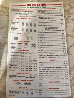 Menu photo 1 The Pizza Mill & Sub Factory Hobbs, NM Menu photo 1 The Pizza Mill & Sub Factory Hobbs, NM