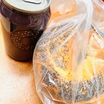Bagel Exchange - Ube Latte and Poppy Seed Bagel - Coffee & Tea Near Me - Alhambra, California Bagel Exchange - Ube Latte and Poppy Seed Bagel - Coffee & Tea Near Me - Alhambra, California
