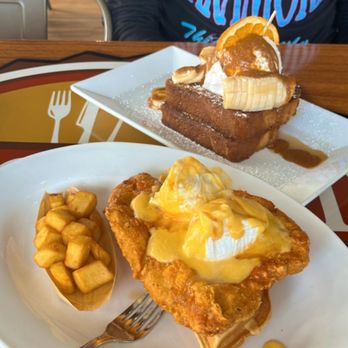 Untoasted - Banana Dulce de Leche Chicken&Waffle - Breakfast & Brunch Near Me - Hallandale Beach, Florida