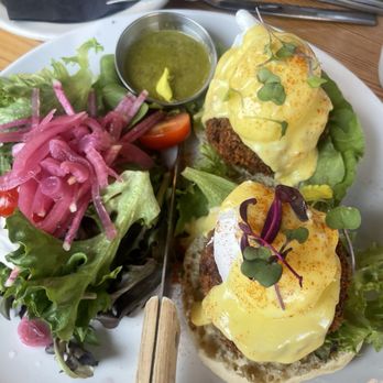 Odd Bird Cafe - pretty bennies in need of a bit more sauce - Breakfast & Brunch Near Me - Corvallis, Oregon