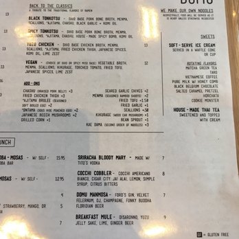 DOMU - Part 2 of menu - Ramen Near Me - Jacksonville, Florida