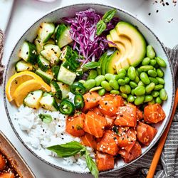 Max's Asian Bowls, Bao Tacos, Sushi - Salmon Poke Bowl