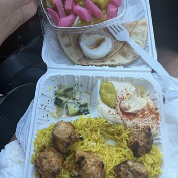 Zesty Shawarma And Grill - Chicken kebab with side of pickled veggies. - Mediterranean Near Me - Menifee, California Zesty Shawarma And Grill - Chicken kebab with side of pickled veggies. - Mediterranean Near Me - Menifee, California