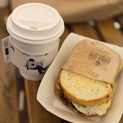 Fried Egg I'm In Love - Sandwiches pair perfectly with a latte from "Less and More Coffee ii" around the corner