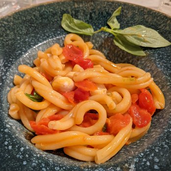 Sorpasso - Strozzapreti with fish and tomatoes - Italian Near Me - Rome, RM Sorpasso - Strozzapreti with fish and tomatoes - Italian Near Me - Rome, RM