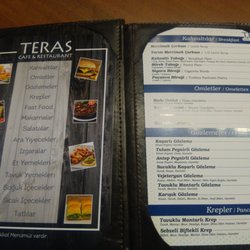 Teras Restaurant ve Cafe - Menu some English
