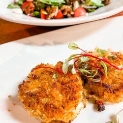 Dominique's Wine Boutique & Bistro - *menu item* fan favorite; crab cake with creole tarter sauce