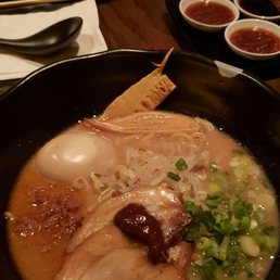 Last day to try the original tonkotsu. Main difference was the bamboo shoots and minced pork.