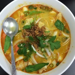 Vietnamese Mint - Seafood laksa special. Spoon for context. This thing is huge.