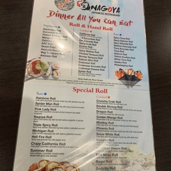 Nagoya - Dinner all you can eat menu - Japanese Near Me - Kentwood, Michigan Nagoya - Dinner all you can eat menu - Japanese Near Me - Kentwood, Michigan