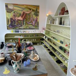 Larry The Painter - Larry painted this green ombre shelving.