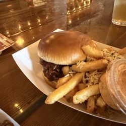 Truffle Fries Piggyback Burger