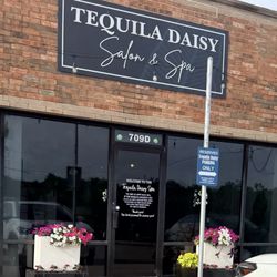 Entrance and sign