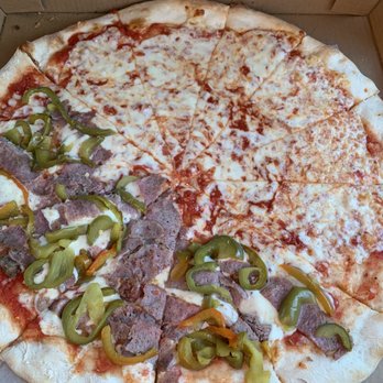 Piazza Sorrento - Half sausage/green peppers, half cheese - Italian Near Me - Hershey, Pennsylvania Piazza Sorrento - Half sausage/green peppers, half cheese - Italian Near Me - Hershey, Pennsylvania