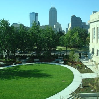 Indianapolis Central Public Library - View of the courtyard from the Central Library third floor. Photo by Jennifer Litz. - Libraries Near Me - Indianapolis, Indiana